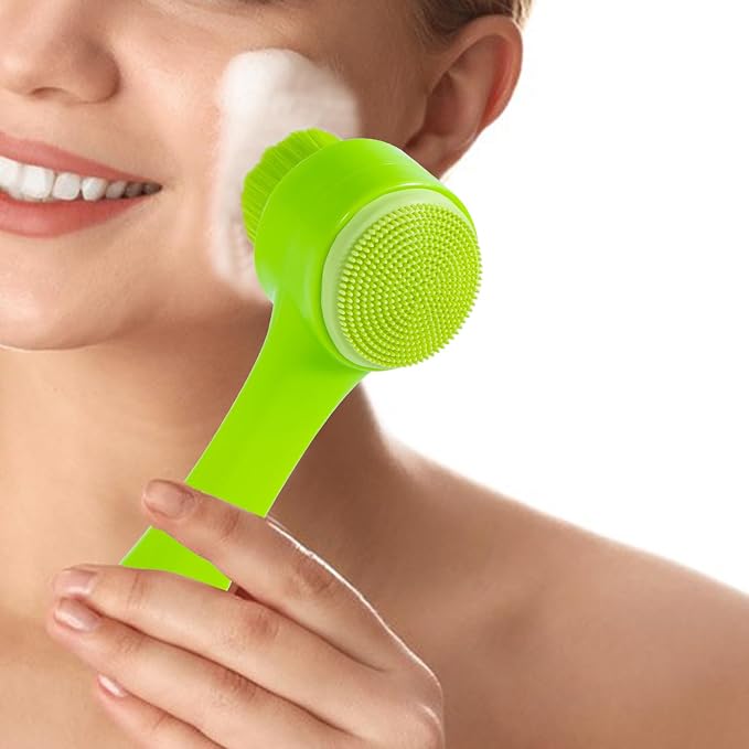 Face Brush 2 in 1, Silicone Facial Cleansing Exfoliating Brush Soft Bristles - Image 6