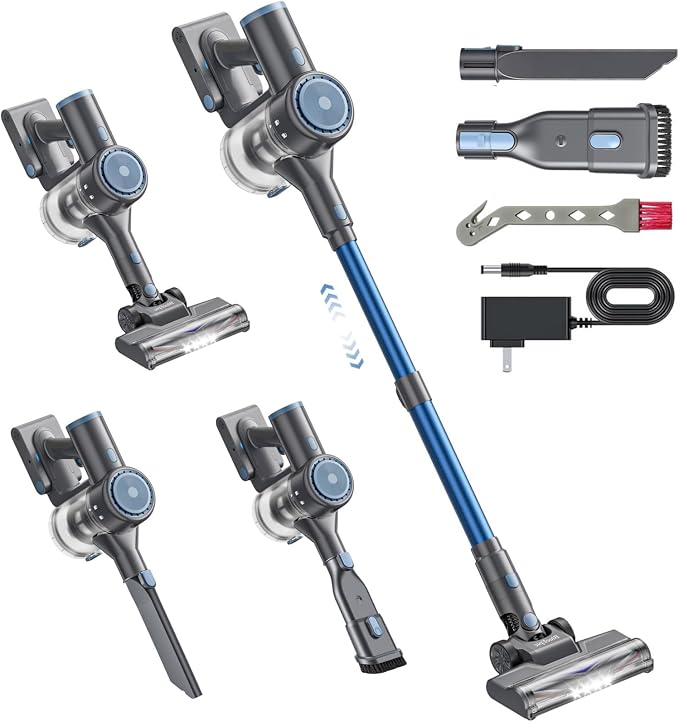 BlueEpic Cordless Vacuum Cleaner, 45KPA 45Mins Rechargeable Vacuum Cordless by BlueEpic