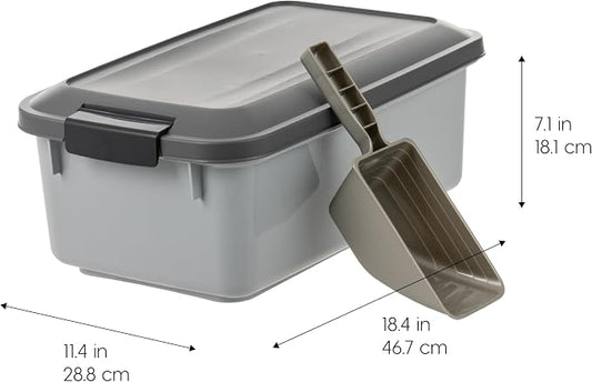 IRIS USA WeatherPro Airtight Pet Food Storage Container, Dog Cat Bird and Other - Image 2
