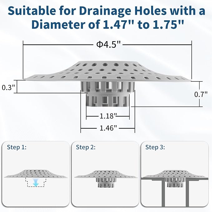 Bathtub Drain Hair Catcher, Tub Shower Drain Hair Trap/Strainer - Image 4