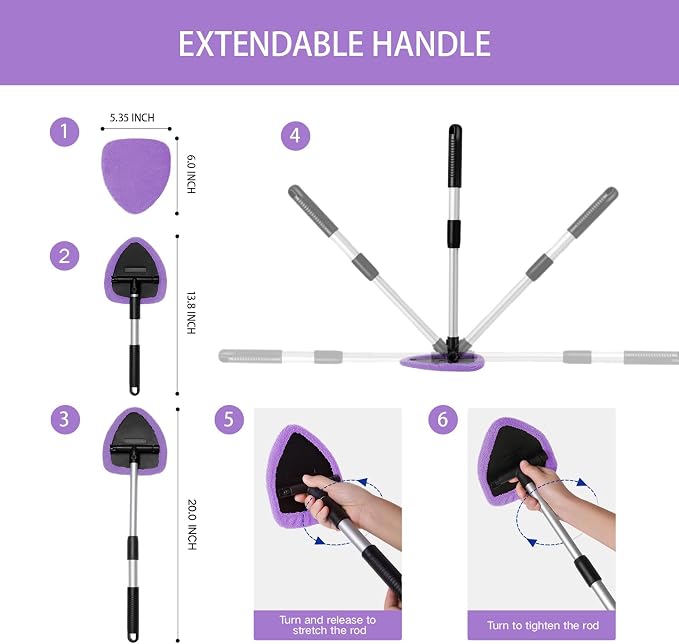 10pcs Windshield Cleaner Tool, Car Window Cleaning Wash Kit - Image 5
