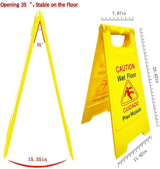 Displayforever 12 Packs Caution Wet Floor Signs - Image 2