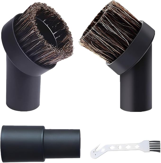 Vacuum Brush Attachment, 25/35mm Horse Hair Brush by YurMemo