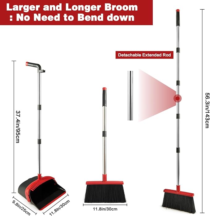 Broom and Dustpan Set for Home, Broom - Image 2