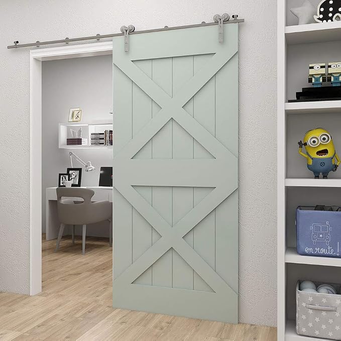 TSMST 10.5FT Sliding Barn Door Hardware Kit, Stainless Steel, Heavy Duty - Image 7