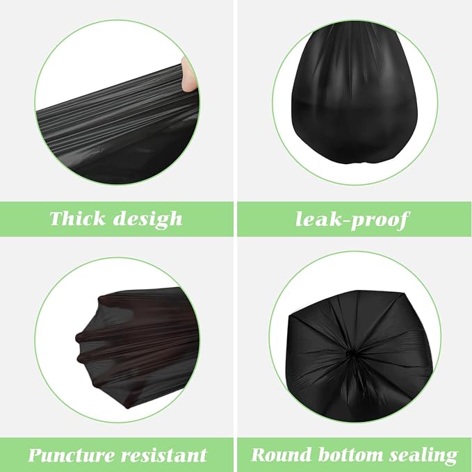 3 Gallon 120 Counts Small Trash Bags Garbage Bags by RayPard, 10-12 Liter Waste - Image 4