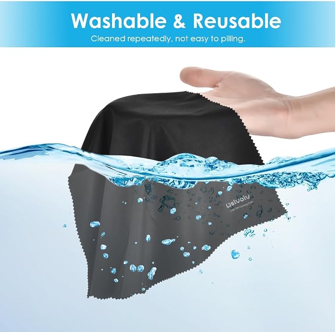 6PCS Large Eyeglass Cleaning Cloths, 12 x12 inches Glasses Cleaner, - Image 6
