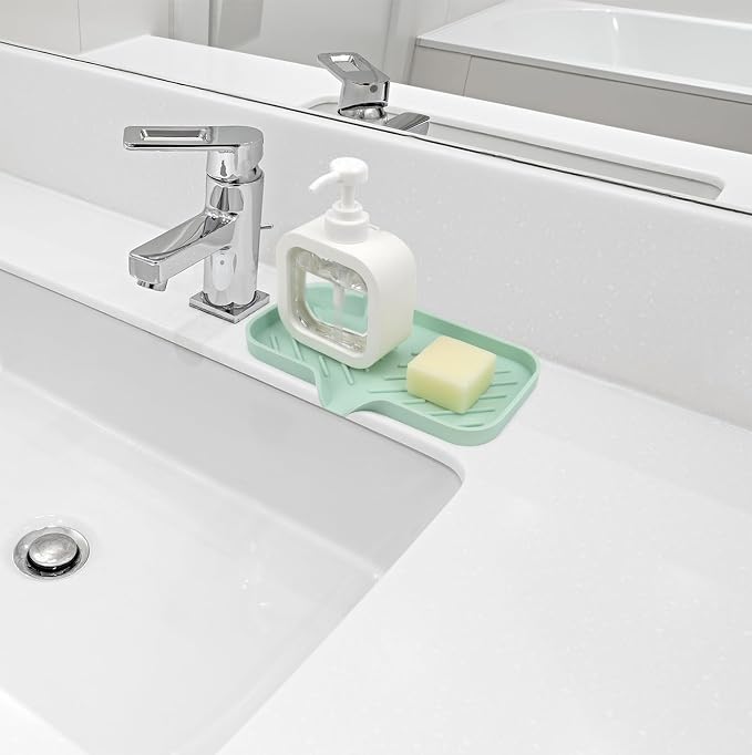 YASMEN Silicone Bathroom Soap Dishes, Sink Sponge Holder - Image 3