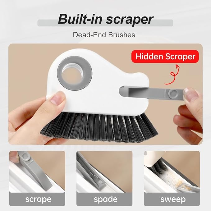 2 in 1 Groove Cleaning Brush Window Track Cleaning Tools, Hard Bristle Crevice - Image 3