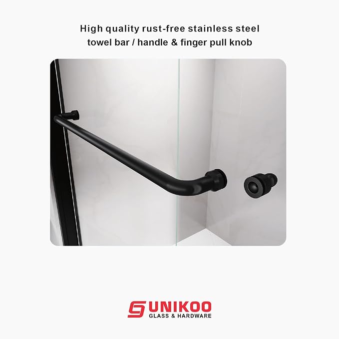 60" W x 60" H Double Sliding Frame Bathtub Door - Image 4