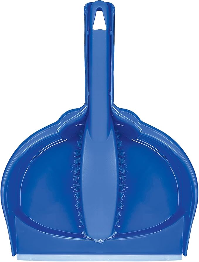 LOLA Clip On Dust Pan & Brush Set, w/Easy Dust, Dirt & Debris Catching Rubber by LolaProducts