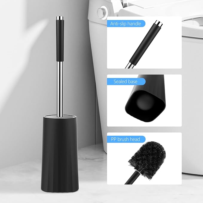 SetSail Toilet Brush, Compact Size Toilet Bowl Brush and Holder Toilet Brushes - Image 7