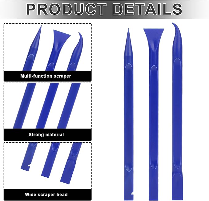 Car Crevice Cleaning Tool, 9 Pieces No-Scratch Plastic Scraper Tool - Image 2