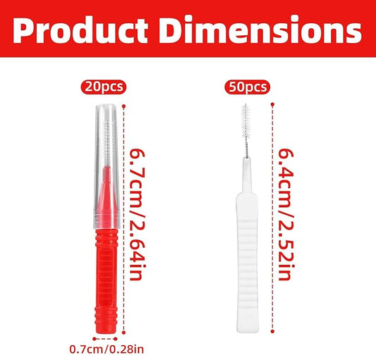 70pcs Shower Head Cleaning Tools, Including 20 Cleaning Brushes and 50 Shower - Image 2