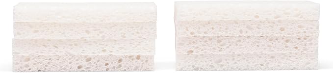 Full Circle Plain Jane, 100% Plant-Based Cellulose Sponges – Pack of 8 – by FULLCIRCLE