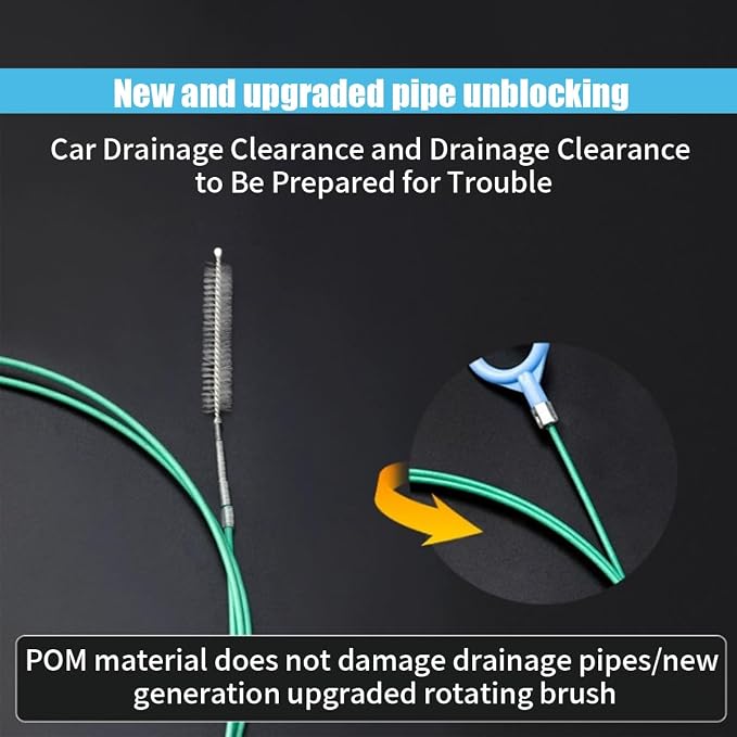 Auto Sunroof Drain Cleaning Tool, 78 Inch Extra Long Drain Cleaning Brush - Image 2