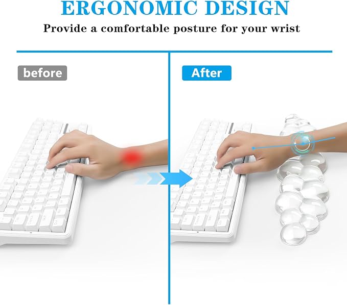 Gel Cloud Keyboard Wrist Rest, Cute Wrist Support and Arm Support Keyboard Rest - Image 2