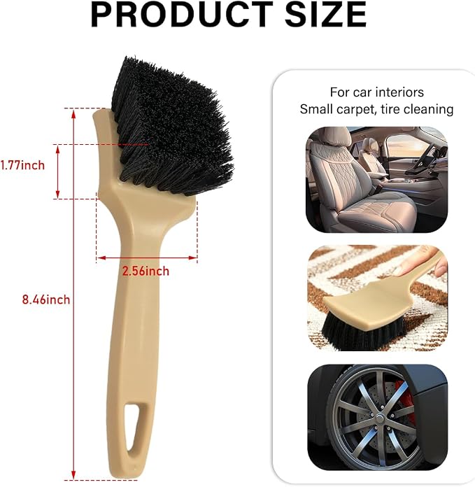 Car Carpet Cleaning Brush, Wheel Hub Scrub Brush Floor Mat Cleaning Brush - Image 2