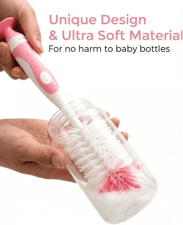 Baby Bottle Brush Set 4 in 1, Baby Bottle Cleaner, - Image 5