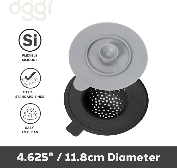 OGGI Silicone Sink Strainer & Stopper Set- Great Kitchen Sink Strainer - Image 2