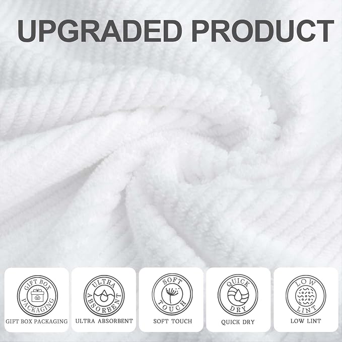 VOOVA & MOVAS White Towels Bathroom Sets - Image 2