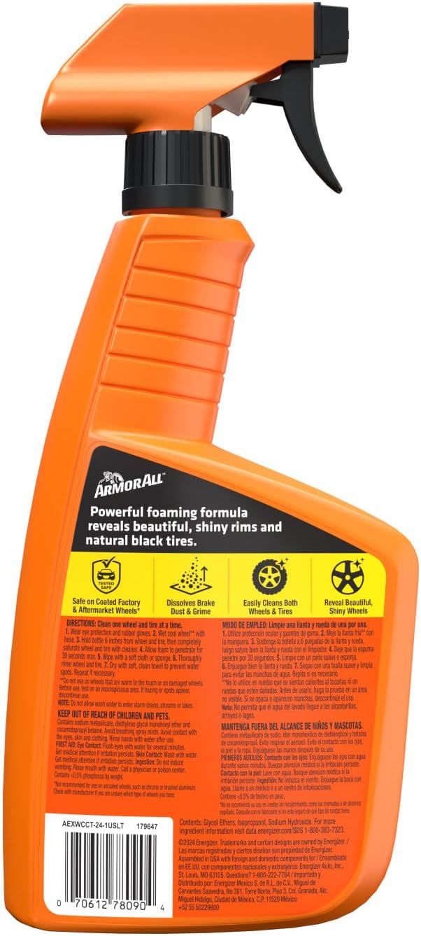 Armor All Extreme Wheel and Tire Cleaner, Car Wheel Cleaner Spray, 24 Fl Oz - Image 6