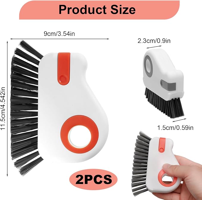 2 Pcs 2 in 1 Window Track Cleaner, Groove Cleaner Brush, Effective Window Sill - Image 2