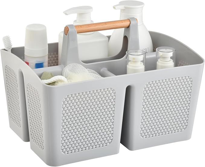 Haundry Plastic Light Gray Shower Caddy Basket by Haundry