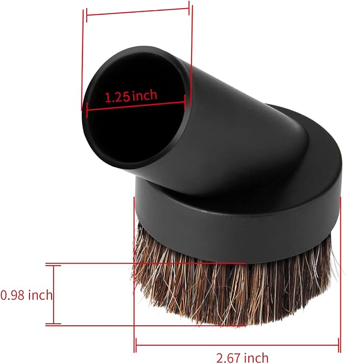 Lamoutor 2Pcs Soft Bristle Vacuum Brush Round Brush Vacuum Attachment Universal - Image 3
