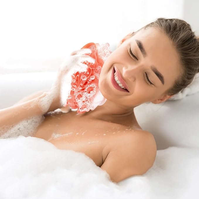 Fu Store Loofah Sponge Shower Loofahs 70g Bath Sponges Mesh Balls 4 Colors - Image 4