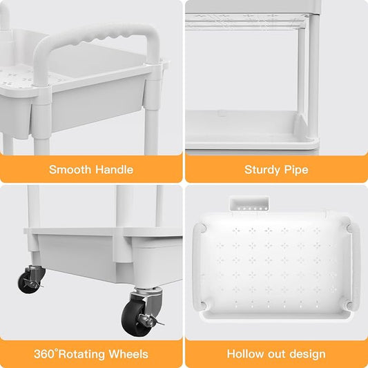 5 Tier Rolling Utility Cart - Image 2