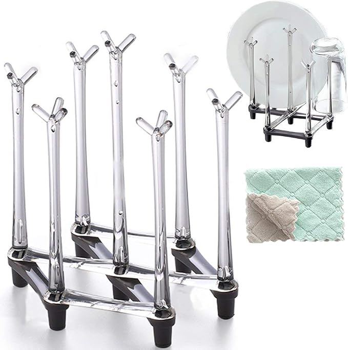 Marbrasse Retractable Cup Drying Rack, Drinking Glass and Sports Bottle Drainer by Marbrasse