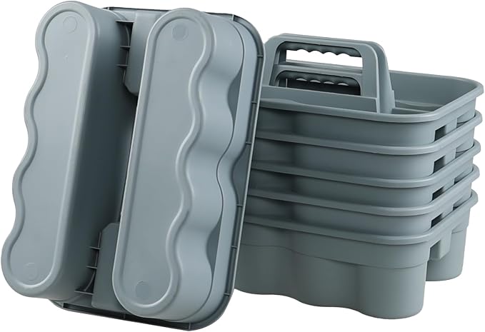 6-Pack Plastic Cleaning Tool Caddy, Cleaning Utility Caddy Tote - Image 7