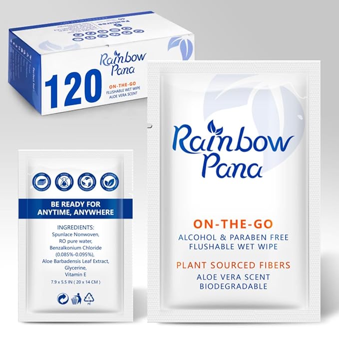 RainbowPana Flushable Wipes by RainbowPana