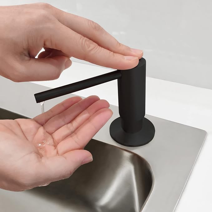 Matte Black Built in Dish Soap Dispenser - Image 4