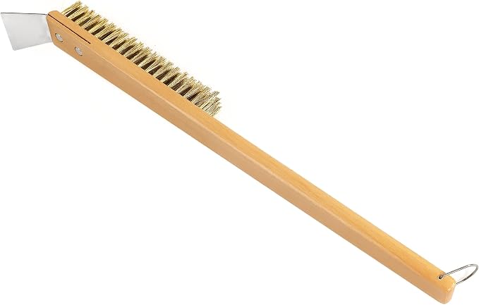 Lrui Pizza Oven Brush, Copper Wire Pizza Stone Cleaning Brush by RLRUI