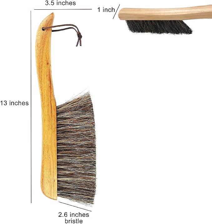 Counter Brush for Furniture Patio Woodworking Drafting Cleaning, Wooden Handle - Image 2