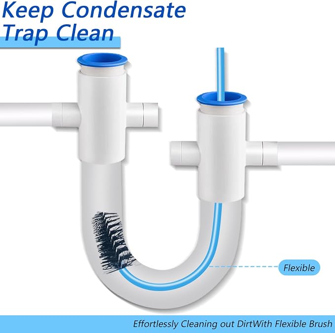 4 PCS Condensate Flexible Drain Brush, 15.7 in Nylon and PVC Drain Line - Image 5