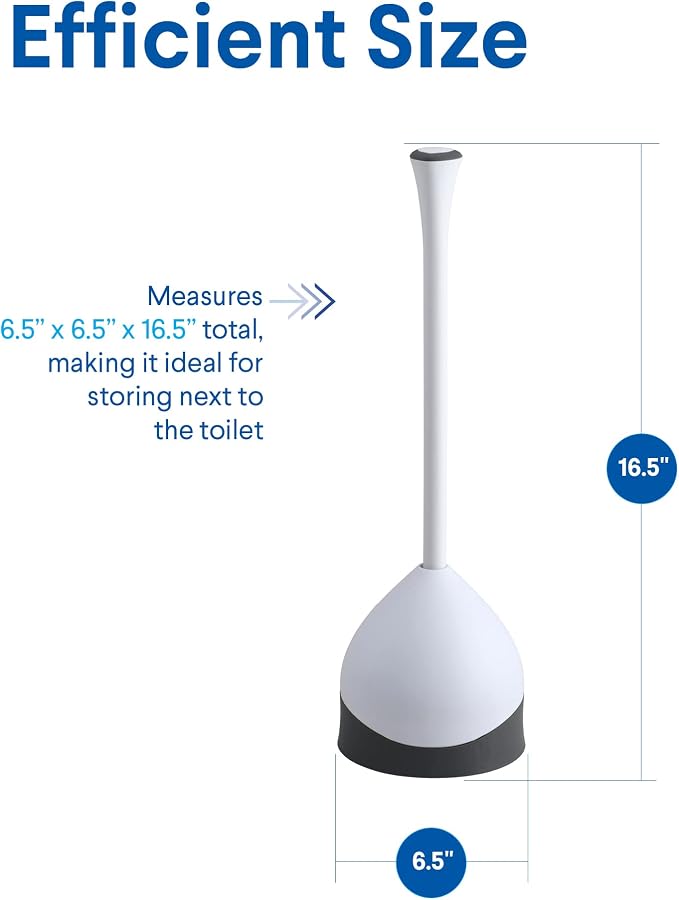 Clorox Toilet Plunger with Hideaway Caddy, Bathroom Accessories, Toilet - Image 6