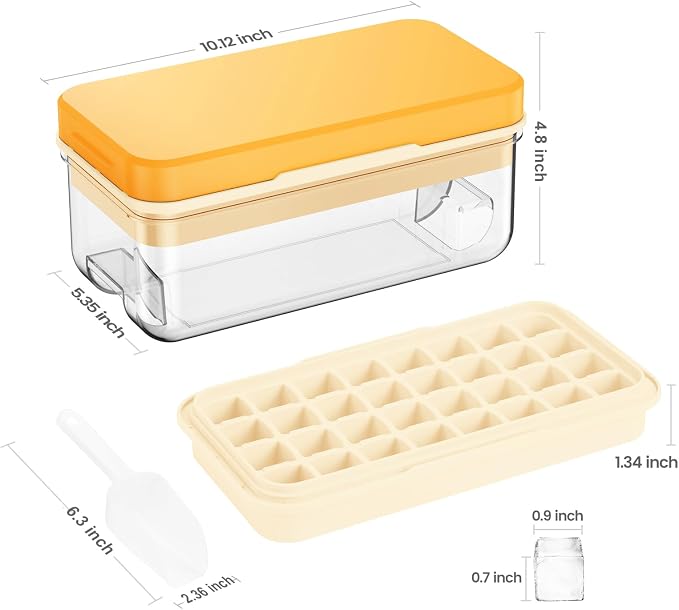 Ice Cube Tray with Lid and Bin, Ice Trays - Image 5