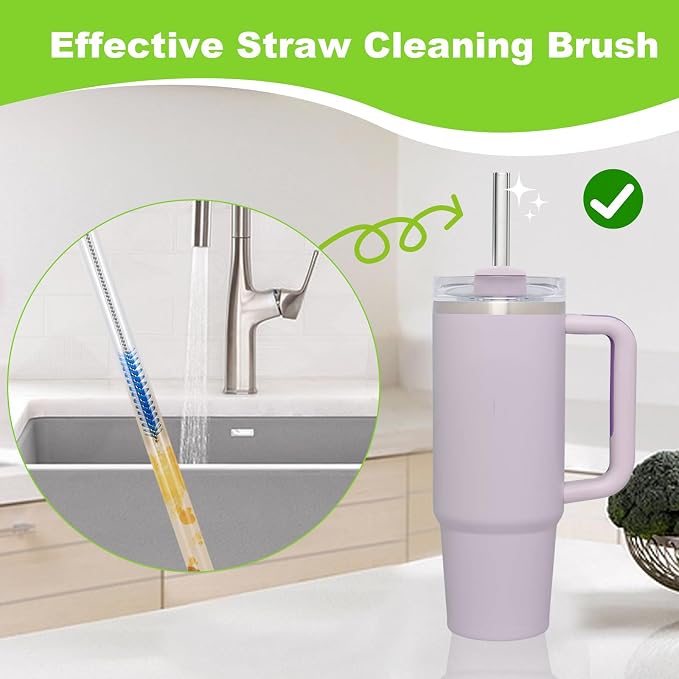 Straw Cleaner Brush for Stanley, 12 Inch Extra Long Straw Brush Cleaner - Image 4