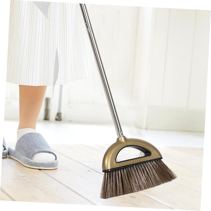 FRCOLOR Broom Dustpan Gold Broom Scraper Set Long Handle Dustpan - Image 8