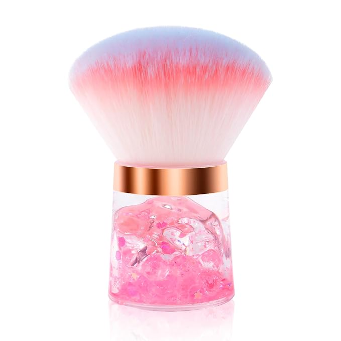 ANGNYA Nail Dust Brush, Round Nail Art Dust Powder Remover Brush by ANGNYANAILS