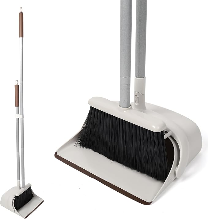 54" Long Handled Broom and Dustpan Set by Unknown