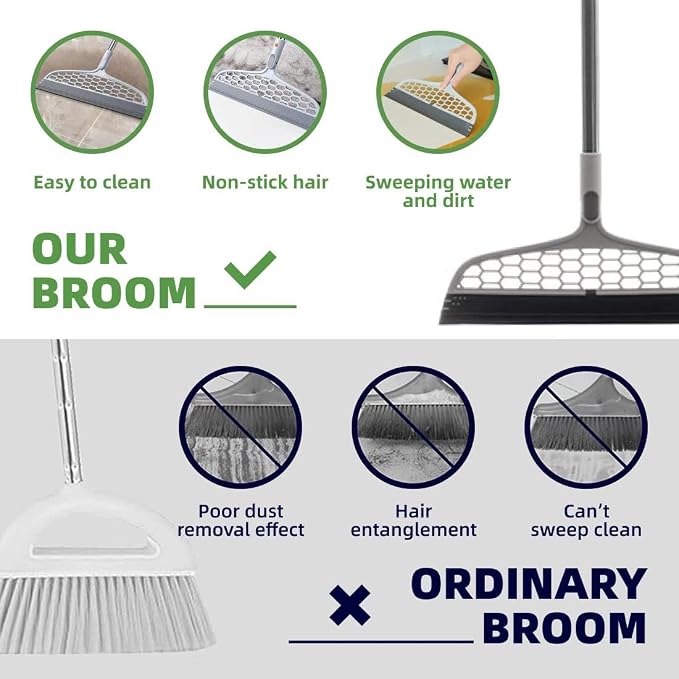 Upgraded Magic Broom, 4 in 1 Sweeper Pet Hair Remover - Image 5