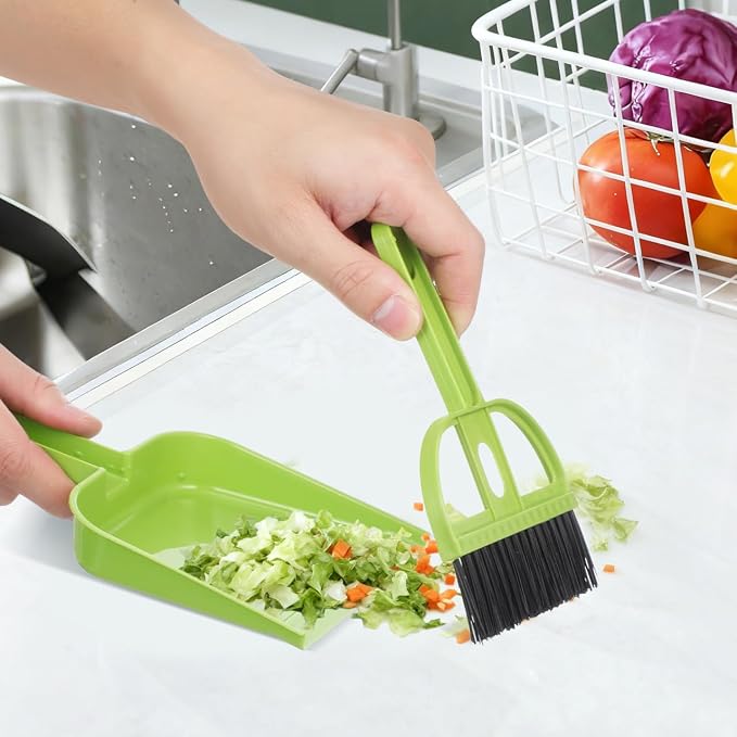 DECHOUS Dustpan and Broom Set for Desk: 6 Pack Mini Handheld Cleaning Broom and - Image 6