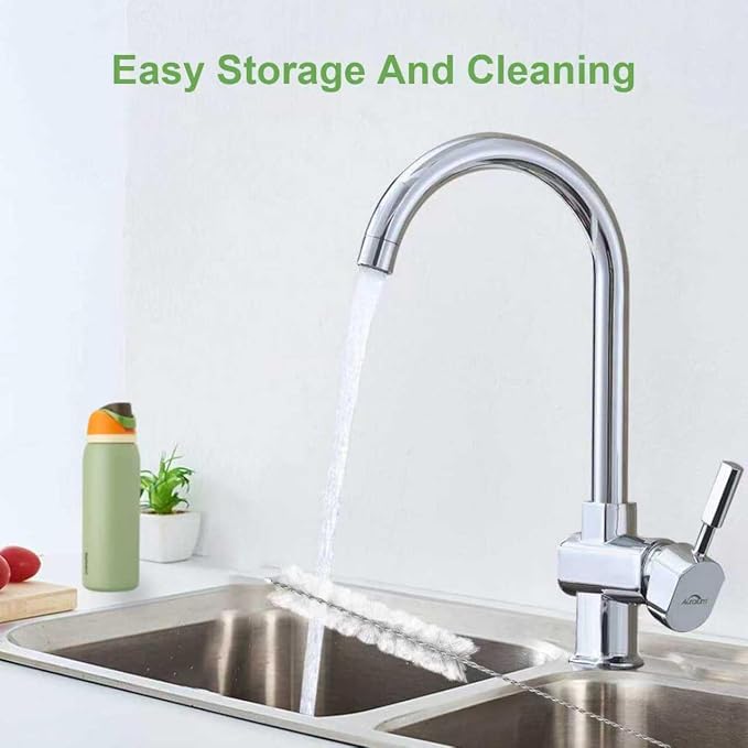 6 Pack Straw Cleaner Brush Set | 12 Inch 300mm Extra Long Straw Brush & Bottle - Image 7