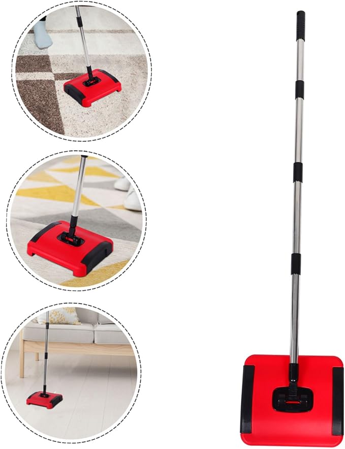 Zerodeko Hand Push Carpet Sweeper Rug Broom Carpet Cleaning Brushes Portable - Image 7