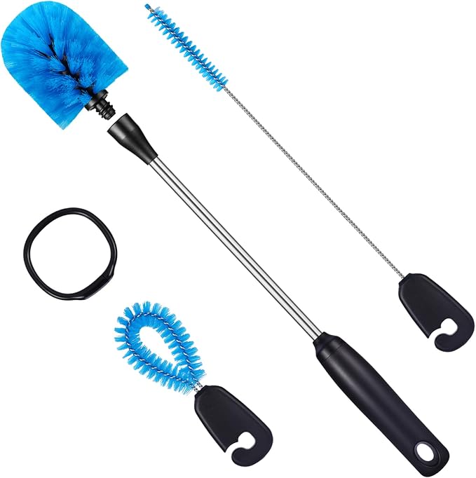 3-in-1 Stainless Steel Bottle Brush and Straw Cleaning Set, Long Handle Scrub - Image 2