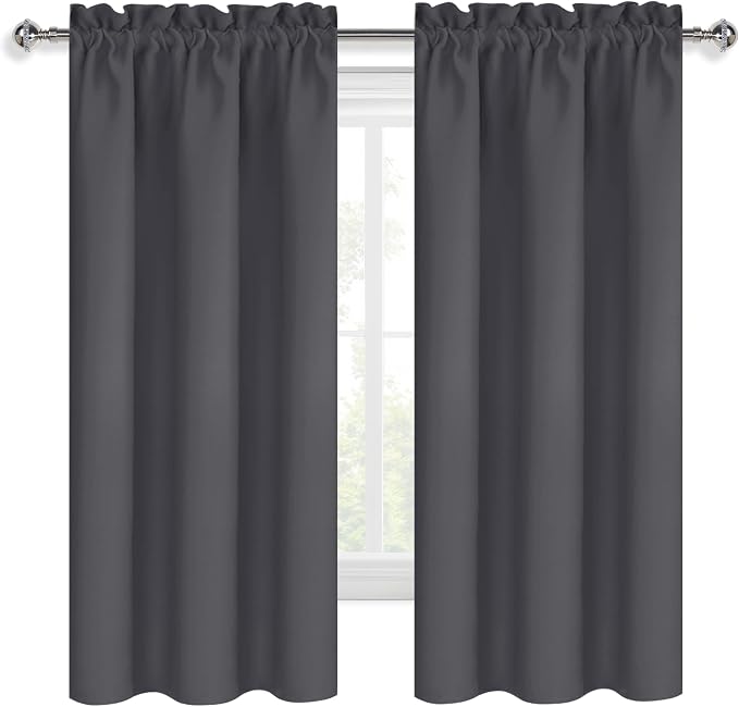 DWCN Blackout Curtains for Bedroom 63 Inch Length 2 Panels Set, Solid Thermal - Image 9